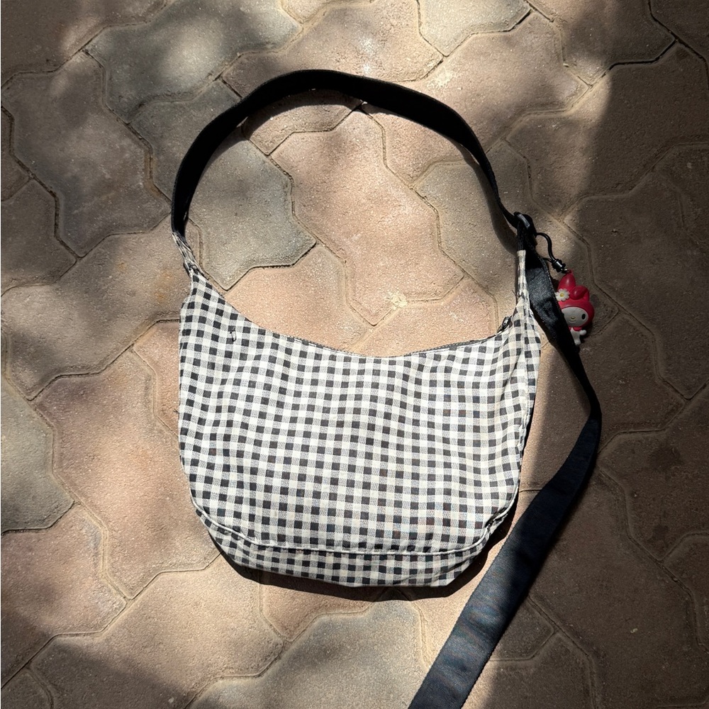 Medium Baggu Crescent Gingham Print Bag